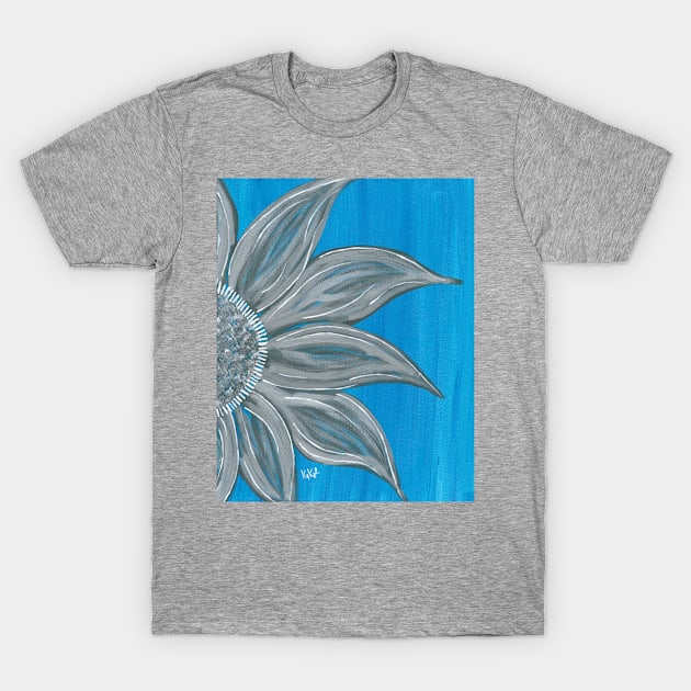 Blue Flower T-Shirt by Teamtsunami6